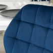 Mebel Elite Комплект: стіл Clark 120–160 см, чорно-білий глянцевий, та 4 стільці Lucky, темно-сині, DUBAJ/B/PL/CZ/S/LUCKY/GR/V/Z4/K - Home Club, зображення 5