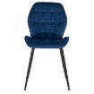 Mebel Elite Комплект: стіл Clark 120–160 см, чорно-білий глянцевий, та 4 стільці Lucky, темно-сині, DUBAJ/B/PL/CZ/S/LUCKY/GR/V/Z4/K - Home Club, зображення 11