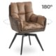 Mebel Elite Вращающееся кресло Isla, коричневое, ME.ISLA/BR/T/CAP/V/CZ/K - Home Club