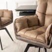 Mebel Elite Вращающееся кресло Isla, коричневое, ME.ISLA/BR/T/CAP/V/CZ/K - Home Club, изображение 4