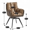Mebel Elite Вращающееся кресло Isla, коричневое, ME.ISLA/BR/T/CAP/V/CZ/K - Home Club, изображение 9