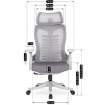 Mebel Elite Вращающееся кресло Caret 2, эргономичное, серого цвета, ME.CARET2/P/T/FO - Home Club, изображение 11