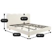 Mebel Elite Ліжко 160x200 Izmir, кремове, з тканини букле, ME.IZMIR/160/KR/TB/LOZ - Home Club, зображення 6