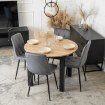 Mebel Elite Стол Harry, раскладной, 102–142 см, дуб Artisan/чёрный, W.HARRY/DA/CZ/S - Home Club, изображение 2