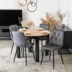 Mebel Elite Стол Harry, раскладной, 102–142 см, дуб Artisan/чёрный, W.HARRY/DA/CZ/S - Home Club, изображение 4