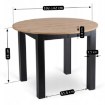 Mebel Elite Стол Harry, раскладной, 102–142 см, дуб Artisan/чёрный, W.HARRY/DA/CZ/S - Home Club, изображение 8