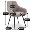 Mebel Elite Стул Palma Cappuccino, ME.PALMA/CAP/CZ/T/K - Home Club, изображение 10