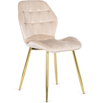 Mebel Elite Стілець Lucky кремового кольору з велюру, ME.LUCKY/KR/ZL/V/K - Home Club