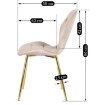 Mebel Elite Стул Lucky кремового цвета из велюра, ME.LUCKY/KR/ZL/V/K - Home Club, изображение 12