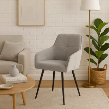 Mebel Elite Вращающееся кресло Larisa, серого цвета, ME.LARISA/P/CZ/TB/K - Home Club