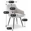 Mebel Elite Обертове крісло Larisa, сіре, ME.LARISA/P/CZ/TB/K - Home Club, зображення 8
