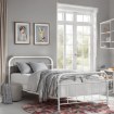 Mebel Elite Металлическая кровать Pablo 120x200, белого цвета, ME.PABLO/120/B/LOZ - Home Club, изображение 2