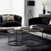 Mebel Elite Набор столиков Aron «Черный мрамор/Золотой», ME.ARON/CZ/ZL/L - Home Club, изображение 2