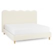 Mebel Elite Ліжко 180x200 Izmir, кремове, з тканини букле, ME.IZMIR/180/KR/TB/LOZ - Home Club