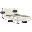 Mebel Elite Ліжко 180x200 Izmir, кремове, з тканини букле, ME.IZMIR/180/KR/TB/LOZ - Home Club, зображення 6