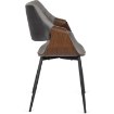 Mebel Elite Стілець Dakota, сірий/горіх, велюровий, ME.DAKOTA/P/O/V/K - Home Club, зображення 4