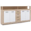 Mebel Elite Комода Blago 190 см, дуб «Сонома»/білий, W.LUNA/DS/B/KOM4D4S - Home Club
