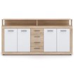 Mebel Elite Комода Blago 190 см, дуб «Сонома»/білий, W.LUNA/DS/B/KOM4D4S - Home Club, зображення 4