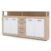Mebel Elite Комода Blago 190 см, дуб «Сонома»/білий, W.LUNA/DS/B/KOM4D4S - Home Club, зображення 5