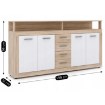 Mebel Elite Комода Blago 190 см, дуб «Сонома»/білий, W.LUNA/DS/B/KOM4D4S - Home Club, зображення 6