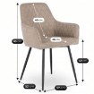 Mebel Elite Стул Bresso 2, бежевый, ME.BRESSO2/BZ/CZ/T/K - Home Club, изображение 6