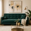 Mebel Elite Комплект из 2 диванов-кроватей Tivoli, зеленый велюр, PPHUE.MATTEO/KRONOS19/Z2/WER - Home Club, изображение 2