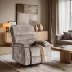 Mebel Elite Розкладне масажне крісло Bruce з функцією гойдання, бежеве, велюрове, ME.BRUCE/BZ/V/FW - Home Club, зображення 2