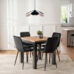 Mebel Elite Комплект: стол Max 80–160 см (дуб Craft/чёрный) и 4 стула Peru (чёрные), W.MAX/DC/CZ/S/PERU/CZ/V/Z4/K - Home Club, изображение 2