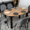 Mebel Elite Стол Harry, раскладной, 102–142 см, дуб Craft/чёрный, W.HARRY/DC/CZ/S - Home Club, изображение 4