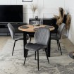 Mebel Elite Стол Harry, раскладной, 102–142 см, дуб Craft/чёрный, W.HARRY/DC/CZ/S - Home Club, изображение 5