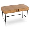 Mebel Elite Письменный стол Trish 120 см с рифленой поверхностью, дуб, ME.TRISH/D/B120 - Home Club, изображение 4