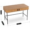 Mebel Elite Письменный стол Trish 120 см с рифленой поверхностью, дуб, ME.TRISH/D/B120 - Home Club, изображение 7