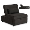 Mebel Elite Раскладной кресло Iberis 80 см для сна, чёрный, ME.IBERIS/CZ/T/FW80 - Home Club