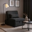 Mebel Elite Раскладной кресло Iberis 80 см для сна, чёрный, ME.IBERIS/CZ/T/FW80 - Home Club, изображение 2