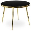 Mebel Elite Стіл Tinga 100 см, скляний, чорно-золотий, ME.TINGA/CZ/S - Home Club
