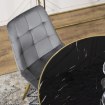 Mebel Elite Стіл Tinga 100 см, скляний, чорно-золотий, ME.TINGA/CZ/S - Home Club, зображення 5