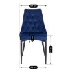 Mebel Elite Стілець Cork, темно-синій, велюровий, ME.CORK/GR/V/K - Home Club, зображення 6