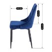 Mebel Elite Стілець Cork, темно-синій, велюровий, ME.CORK/GR/V/K - Home Club, зображення 7