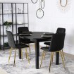 Mebel Elite Стул York, черный, велюровый, ME.YORK/CZ/ZL/V/K - Home Club, изображение 3