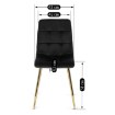 Mebel Elite Стул York, черный, велюровый, ME.YORK/CZ/ZL/V/K - Home Club, изображение 11