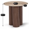Mebel Elite Столик Almeria 50 см, травертин/горіх, ME.ALMERIA/TRAW/O/L - Home Club, зображення 7
