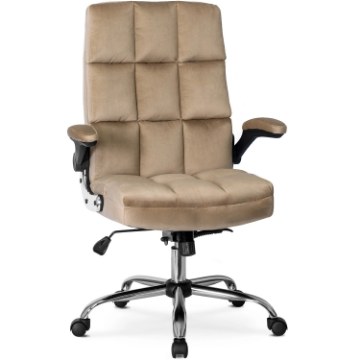 Mebel Elite Вращающееся кресло London, бежевое, велюровое, ME.LONDON/BZ/V/FO - Home Club