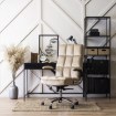 Mebel Elite Вращающееся кресло London, бежевое, велюровое, ME.LONDON/BZ/V/FO - Home Club, изображение 2