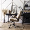Mebel Elite Вращающееся кресло London, бежевое, велюровое, ME.LONDON/BZ/V/FO - Home Club, изображение 3