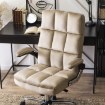 Mebel Elite Вращающееся кресло London, бежевое, велюровое, ME.LONDON/BZ/V/FO - Home Club, изображение 4