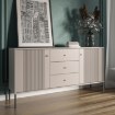 Mebel Elite Комод Soft 154 см, двухдверный, с рифленой поверхностью, цвет «Кашмир», W.ISEO/KASZ/BZ/KOM2D3S - Home Club, изображение 2