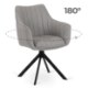 Mebel Elite Обертове крісло Mumbai, сіре, ME.MUMBAI/JP/T/K - Home Club