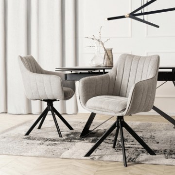 Mebel Elite Вращающееся кресло Mumbai, серого цвета, ME.MUMBAI/JP/T/K - Home Club