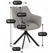 Mebel Elite Обертове крісло Mumbai, сіре, ME.MUMBAI/JP/T/K - Home Club, зображення 11