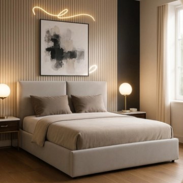 Mebel Elite Кровать 180x200 «Marsylia» с ящиком для вещей, серая, велюровая, ME.MARSYLIA/180/P/V/LOZZPOJ - Home Club